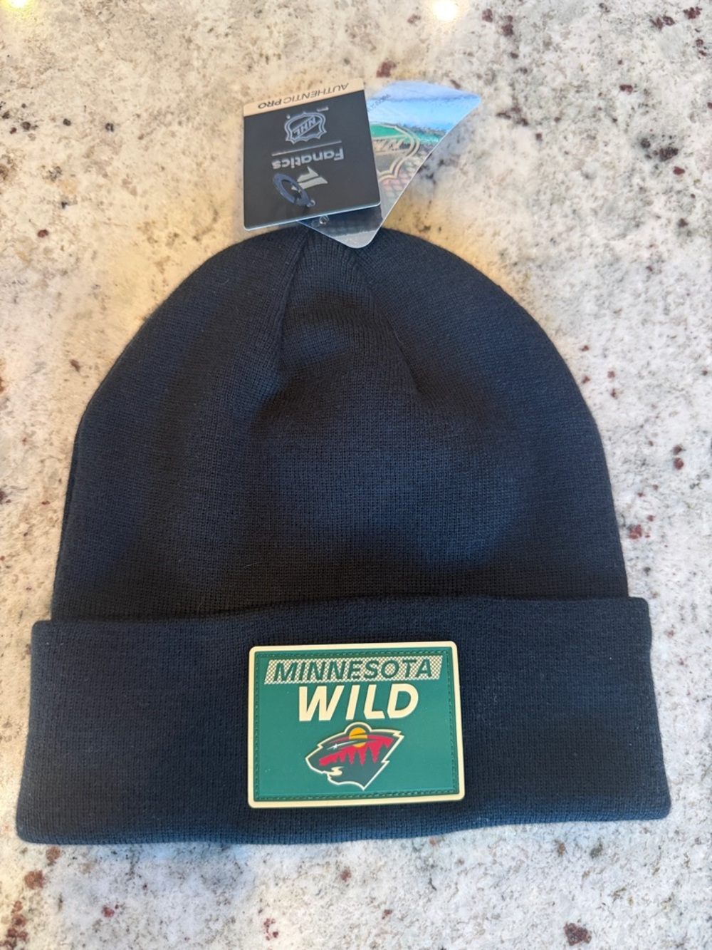 Fanatics Minnesota Wild Black Knit Cuffed Beanie